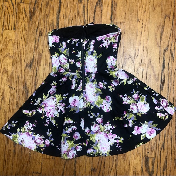 Sans Souci Cute Floral Strapless Party Dress - Picture 5 of 8